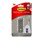 Crochet adhésif métal gris Command 3M jusqu'à 1,3 kg