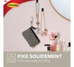 Crochet adhésif métal gris Command 3M jusqu'à 450 g