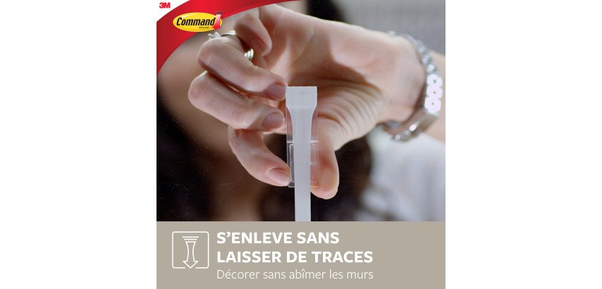 Adhesive metal gray Command 3M hook up to 450 g