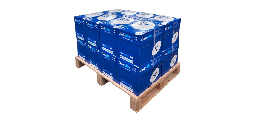 Papier Clairalfa A4 blanc 80 g Clairefontaine - Palette jetable 80 ramettes de 500 feuilles