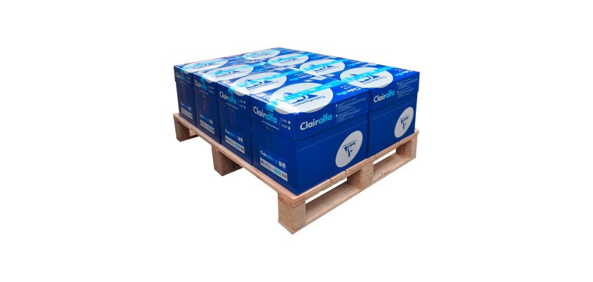 Papier Clairalfa A4 blanc 80 g Clairefontaine - palette jetable 40 ramettes de 500 feuilles