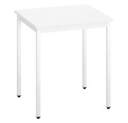 Table multi-usages plateau blanc L 70 x P 60 cm