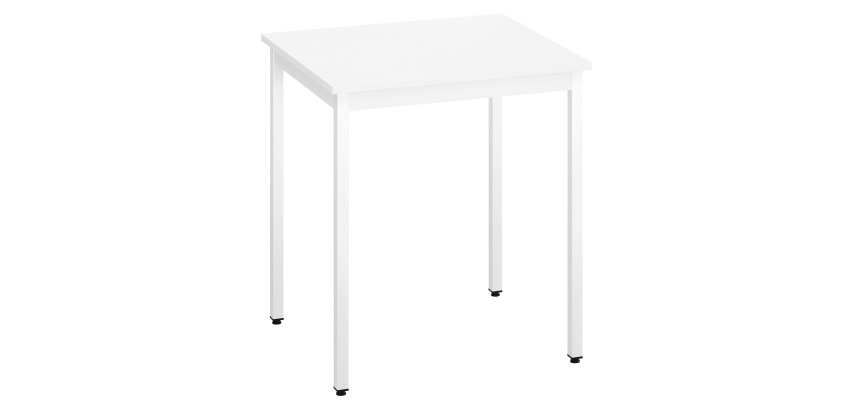 Table multi-usages plateau blanc L 70 x P 60 cm