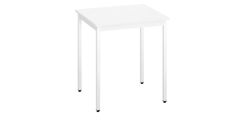 Table multi-usages plateau blanc L 70 x P 60 cm