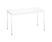 Table multi-usages plateau blanc L 140 x P 70 cm