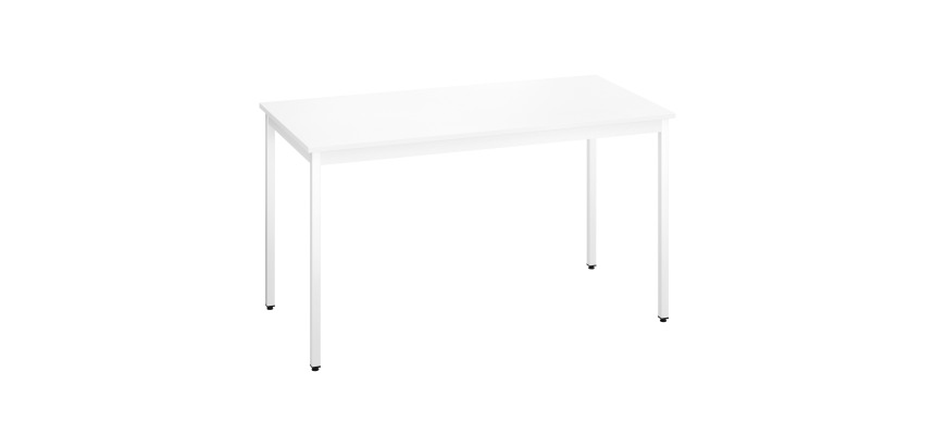 Table multi-usages plateau blanc L 140 x P 70 cm