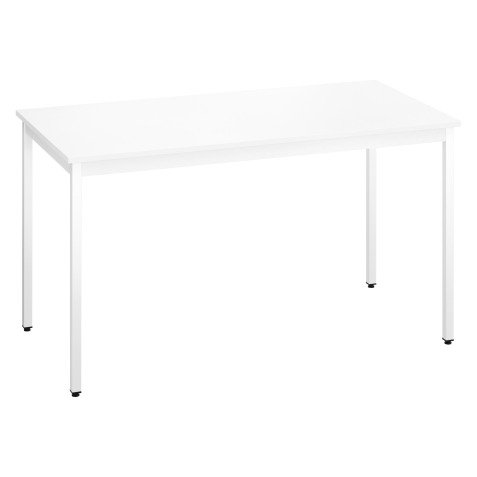 Table multi-usages plateau blanc L 140 x P 70 cm