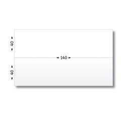 Etiquette d'affranchissement, 140 x 40 mm, blanc