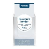 Porte-brochures mural 1 case pour format 1/3 de A4, transparent