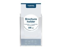 Porte-brochures mural 1 case pour format 1/3 de A4, transparent