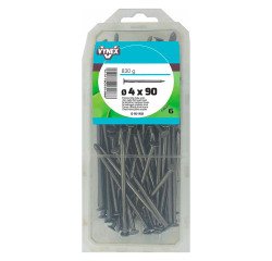 Pointe tête plate acier brut Ø 4 x L 90 mm - Paquet de 830