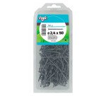 Pointe tête plate acier brut Ø 2,4 x L 50 mm - Paquet de 760