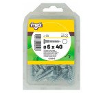 Tirefond acier zingué Ø 6 x L 40 mm - Paquet de 60