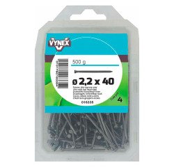 Pointe tête homme acier brut Ø 2,2 x L 40 mm - Paquet de 500