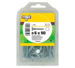 Tirefond acier zingué Ø 6 x L 50 mm - Paquet de 60