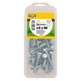 Tirefond acier zingué Ø 8 x L 60 mm - Paquet de 50