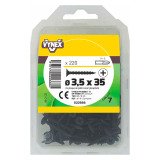 Vis plaque de platre tête trompette acier phosphalté noir Ø 3,5 x L 35 mm - Paquet de 220