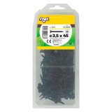 Vis plaque de platre tête trompette acier phosphalté noir Ø 3,5 x L 45 mm - Paquet de 200