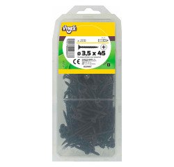 Vis plaque de platre tête trompette acier phosphalté noir