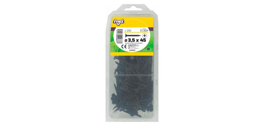 See plasterboard screw truss head black phosphated steel