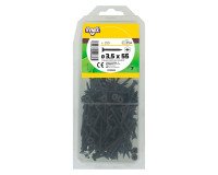 Vis plaque de platre tête trompette acier phosphalté noir Ø 3,5 x L 55 mm - Paquet de 150