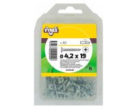 Live self-drilling countersunk head cross-shaped zinc-plated steel screw Ø 4.2 x L 19 mm - Pack of 60