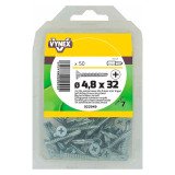 Self-drilling pan head cross recessed zinc-plated steel sheet metal screw Ø 4.8 x L 32 mm - Pack of 50
