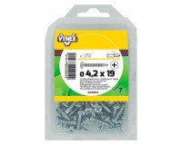 Zelfborende schroef met cilindrische kruiskop van verzinkt staal Ø 4,2 x L 19 mm - Pakket van 170
