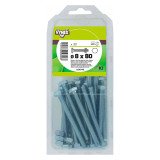 Boulon tête hexagonale acier zingué Ø 8 x L 80 mm - Paquet de 30