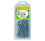 Boulon tête hexagonale acier zingué Ø 8 x L 80 mm - Paquet de 30