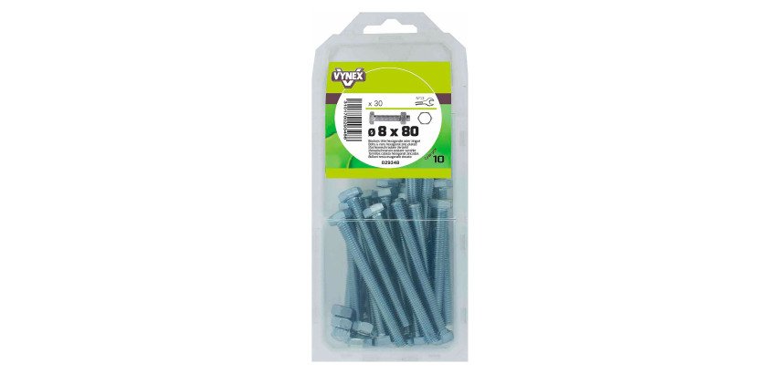 Boulon tête hexagonale acier zingué