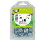 Écrou hexagonal acier zingué Ø 10 mm - Paquet de 50