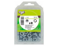 Écrou hexagonal acier zingué Ø 8 mm - Paquet de 100