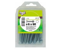 Hexagonal steel bolt zinc-plated Ø 6 x L 60 mm - Pack of 50