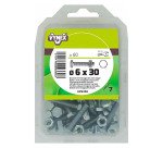 Boulon tête hexagonale acier zingué Ø 6 x L 30 mm - Paquet de 60