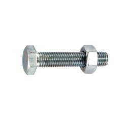 Hexagonal head bolt, galvanized steel Ø 6 x L 20 mm - Pack of 70