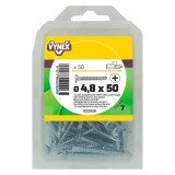 Live self-drilling countersunk head cruci steel zinc-plated sheet metal screw Ø 4.8 x L 50 mm - Pack of 50