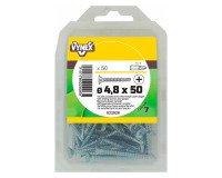 Zelfborende kruiskopschroef met verzonken kop van verzinkt staal Ø 4,8 x L 50 mm - Pak van 50