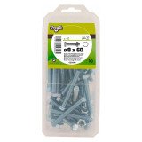 Boulon tête hexagonale acier zingué Ø 8 x L 60 mm - Paquet de 40