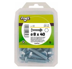 Boulon tête hexagonale acier zingué Ø 8 x L 40 mm - Paquet de 40