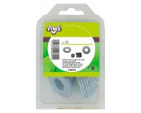 Rondelle plate large acier zingué Ø 18 mm - Paquet de 30