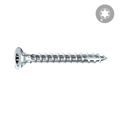 Vis Rocket tête fraisée étoile acier zingué, filetage total Ø 3,5 x L 16 mm - Boîte de 500
