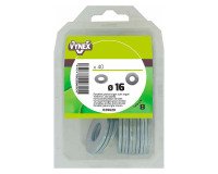 Rondelle plate large acier zingué Ø 16 mm - Paquet de 40