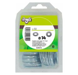 Rondelle plate large acier zingué Ø 14 mm - Paquet de 50