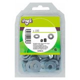 Rondelle plate large acier zingué Ø 8 mm - Paquet de 100