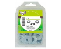 Rondelle plate large acier zingué Ø 10 mm - Paquet de 50