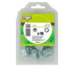 Écrou hexagonal acier zingué Ø 16 mm - Paquet de 30