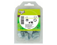 Écrou hexagonal acier zingué Ø 16 mm - Paquet de 30