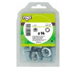 Écrou hexagonal acier zingué Ø 14 mm - Paquet de 40