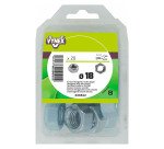 Écrou hexagonal acier zingué Ø 18 mm - Paquet de 20